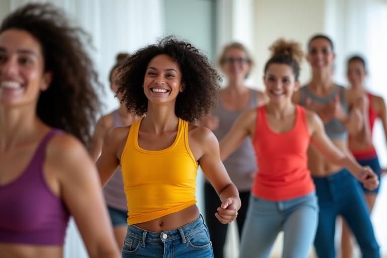 Group workout session